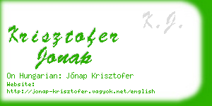 krisztofer jonap business card
